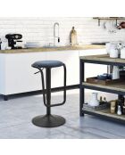 Destiny marineblauwe barkruk met booster - 41x61x83 cm