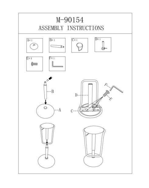 Destiny marineblauwe barkruk met booster - 41x61x83 cm