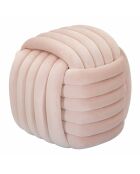 Softy roze fluwelen poef - 45x45x45 cm