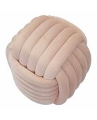 Softy roze fluwelen poef - 45x45x45 cm