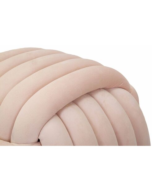 Softy roze fluwelen poef - 45x45x45 cm