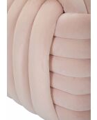 Softy roze fluwelen poef - 45x45x45 cm