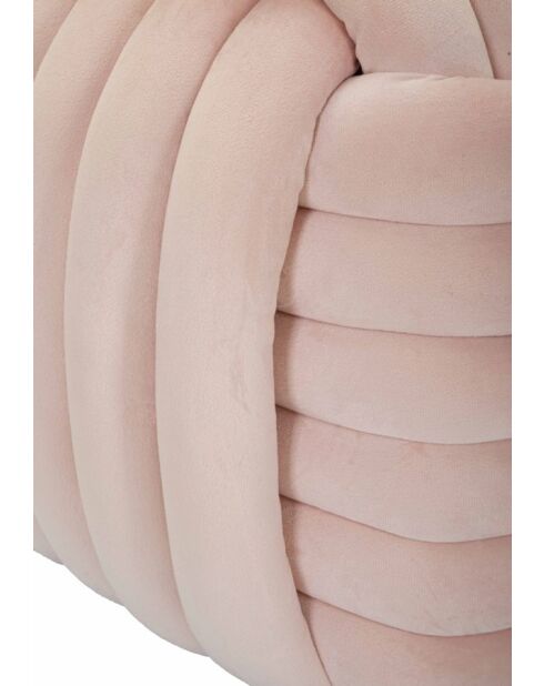 Softy roze fluwelen poef - 45x45x45 cm