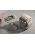 Softy roze fluwelen poef - 45x45x45 cm