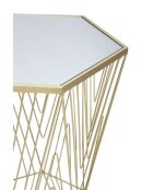 Table d'appoint Lignes dorée - 40x35x80 cm