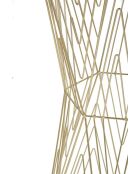 Table d'appoint Lignes dorée - 40x35x80 cm