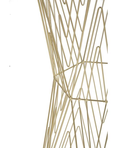 Table d'appoint Lignes dorée - 40x35x80 cm