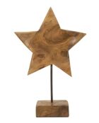 Sculpture d'Étoile en teck brune - 28x1242 cm