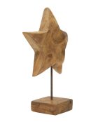 Sculpture d'Étoile en teck brune - 28x1242 cm