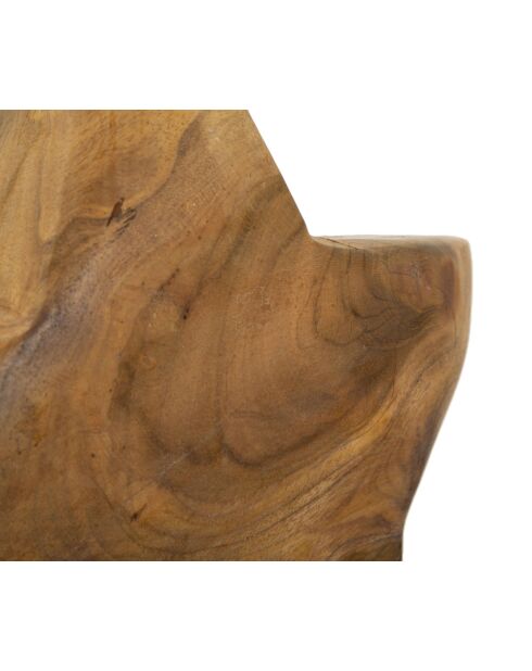 Sculpture d'Étoile en teck brune - 28x1242 cm