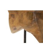 Sculpture d'Étoile en teck brune - 28x1242 cm