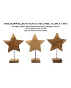 Sculpture d'Étoile en teck brune - 28x1242 cm