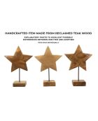 Sculpture d'Étoile en teck brune - 28x1242 cm