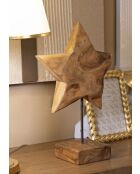 Sculpture d'Étoile en teck brune - 28x1242 cm