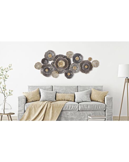 Panneau mural en fer brun - 167,6x7,6x73,5 cm