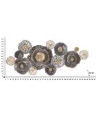 Panneau mural en fer brun - 167,6x7,6x73,5 cm