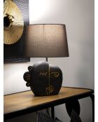 Lampe de table Tribale marron - 27,5x39,5 cm