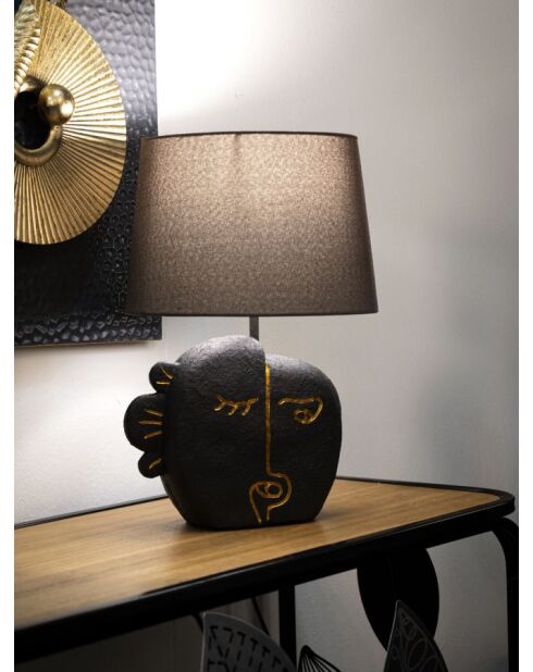 Lampe de table Tribale marron - 27,5x39,5 cm