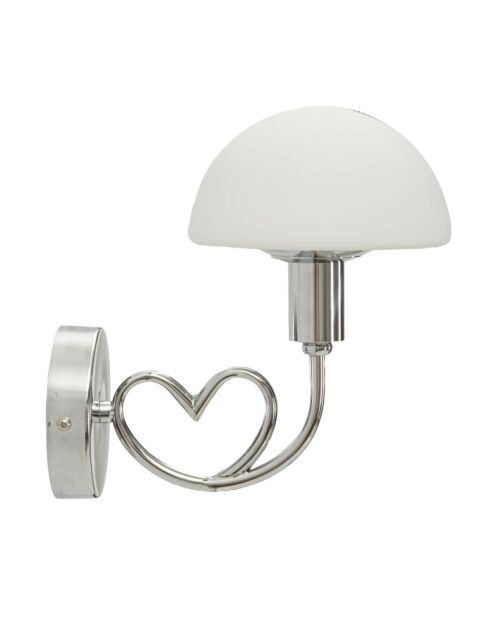 Applique Murale Lovy Argentée - 23x15x22 cm