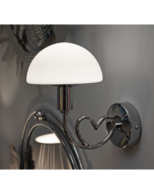 Applique Murale Lovy Argentée - 23x15x22 cm