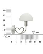 Applique Murale Lovy Argentée - 23x15x22 cm