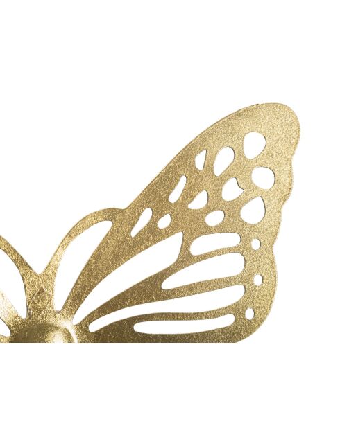 Set van 4 gouden muurvlinders