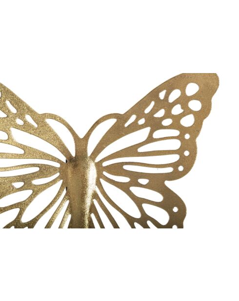 Set van 4 gouden muurvlinders