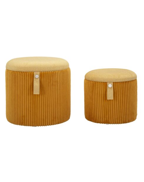 2 Hocker mit Stauraum Bozner Senf