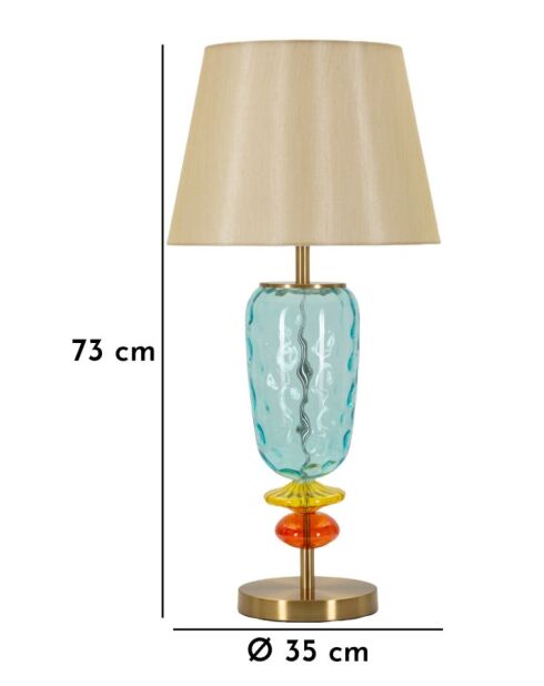 Lampe de table bleue - 35x73 cm