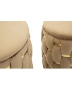 2 goldene Shanty-Poufs mit Stauraum