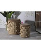 2 goldene Shanty-Poufs mit Stauraum