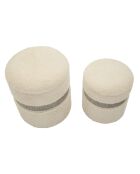 2 Poufs avec rangement Saint-Moritz crème