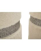 2 Poufs avec rangement Saint-Moritz crème