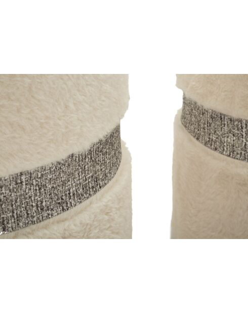 2 Poufs avec rangement Saint-Moritz crème