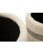 2 Poufs avec rangement Saint-Moritz crème