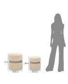 2 Poufs avec rangement Saint-Moritz crème