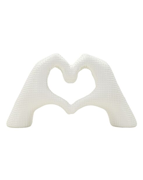 Decoración a mano White Lovers, 25 x 7,5 x 13,5 cm