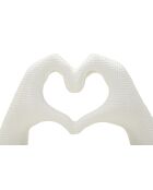 Decoración a mano White Lovers, 25 x 7,5 x 13,5 cm