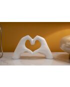 Decoración a mano White Lovers, 25 x 7,5 x 13,5 cm