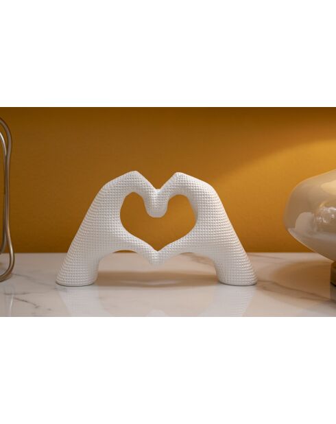 Decoración a mano White Lovers, 25 x 7,5 x 13,5 cm