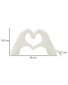 Decoración a mano White Lovers, 25 x 7,5 x 13,5 cm