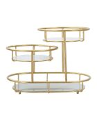 Plateau 3 Niveaux doré - 36x22,5x27 cm