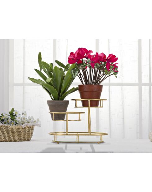 Plateau 3 Niveaux doré - 36x22,5x27 cm