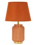 Lampe de table Carrée Orange - 28x44 cm