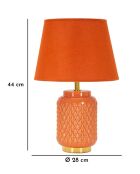 Lampe de table Carrée Orange - 28x44 cm