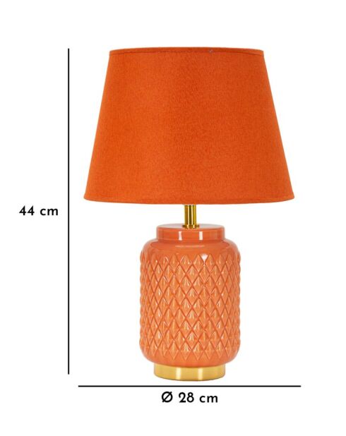 Lampe de table Carrée Orange - 28x44 cm