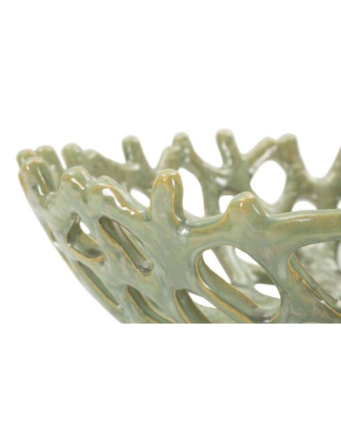 Coupelle Corail verte - 35x13 cm