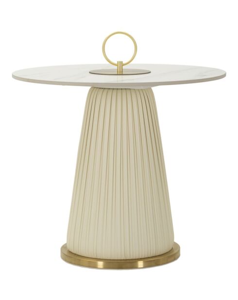 Table basse Nova crème - 60x54 cm