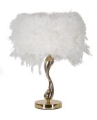 Lampe de table blanche doré/blanc - 25x47 cm