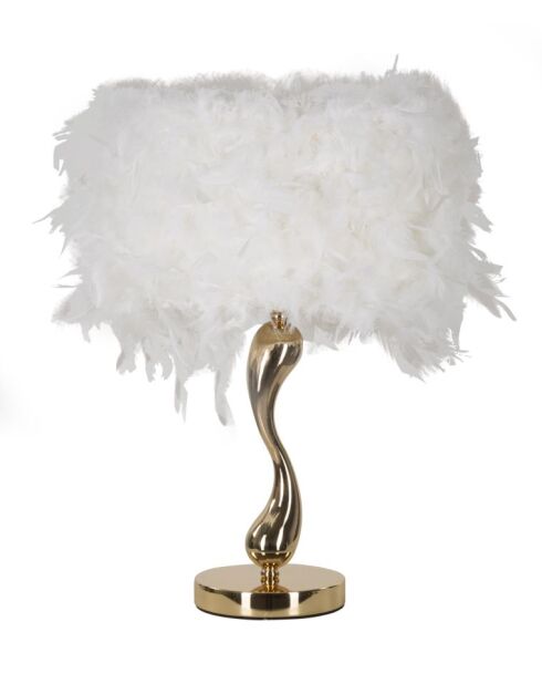Lampe de table blanche doré/blanc - 25x47 cm